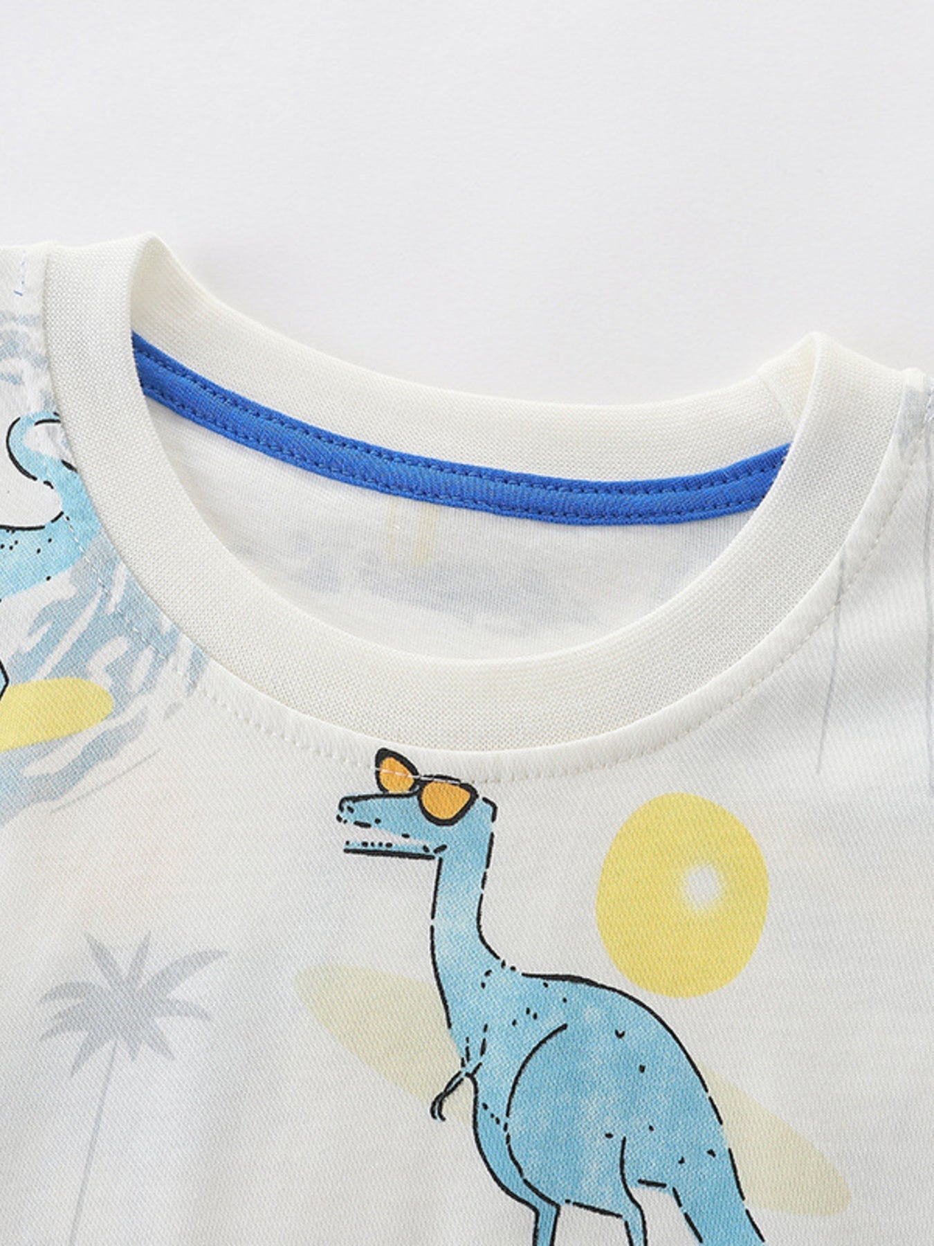 Children's Dinosaur Print Round Neck Tee