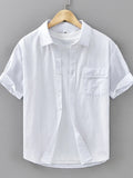 Men's Plus Size Button Up Short Sleeve Shirt