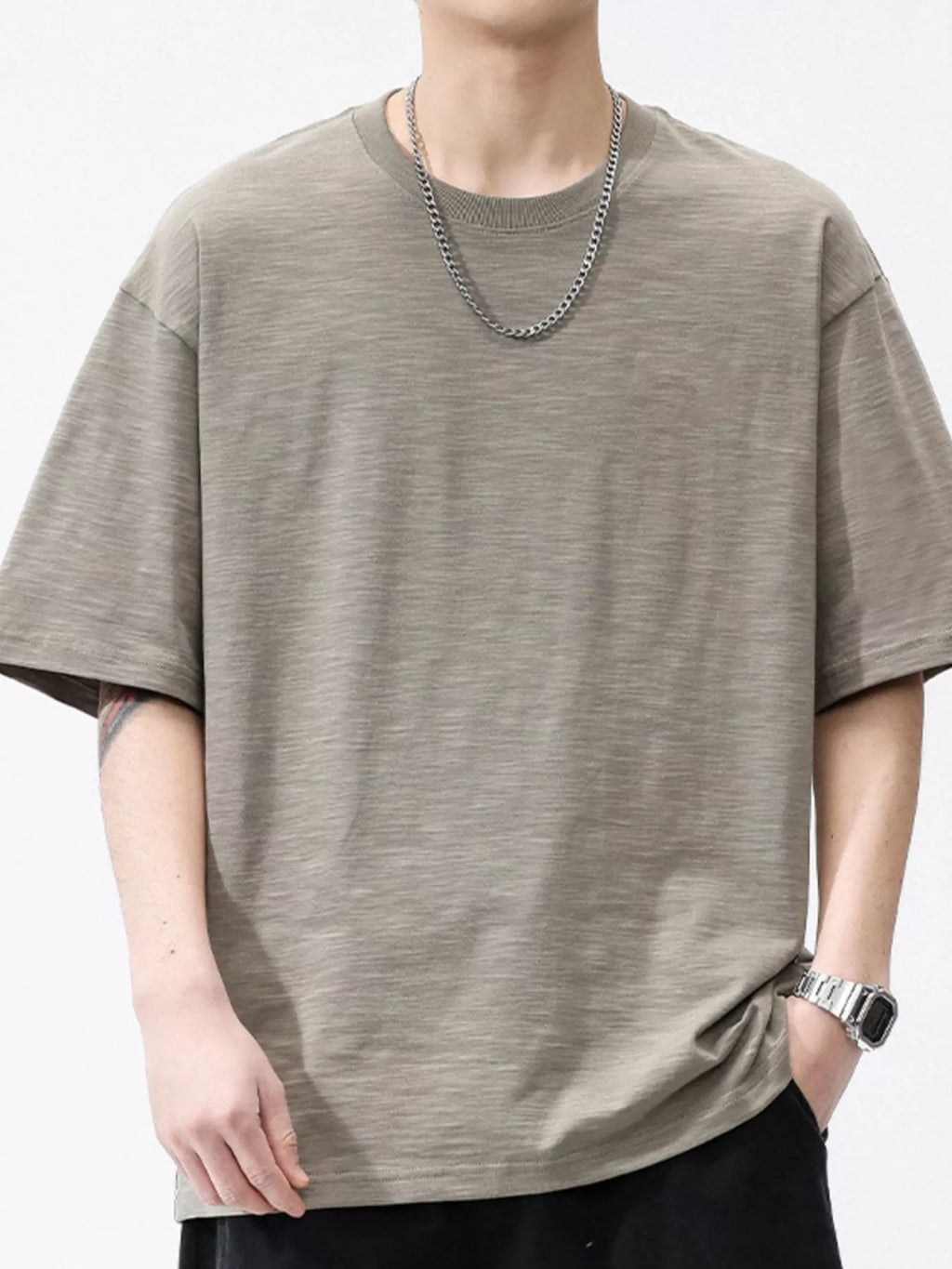 Men's Plus Size Casual Round Neck Short Sleeve T-Shirt