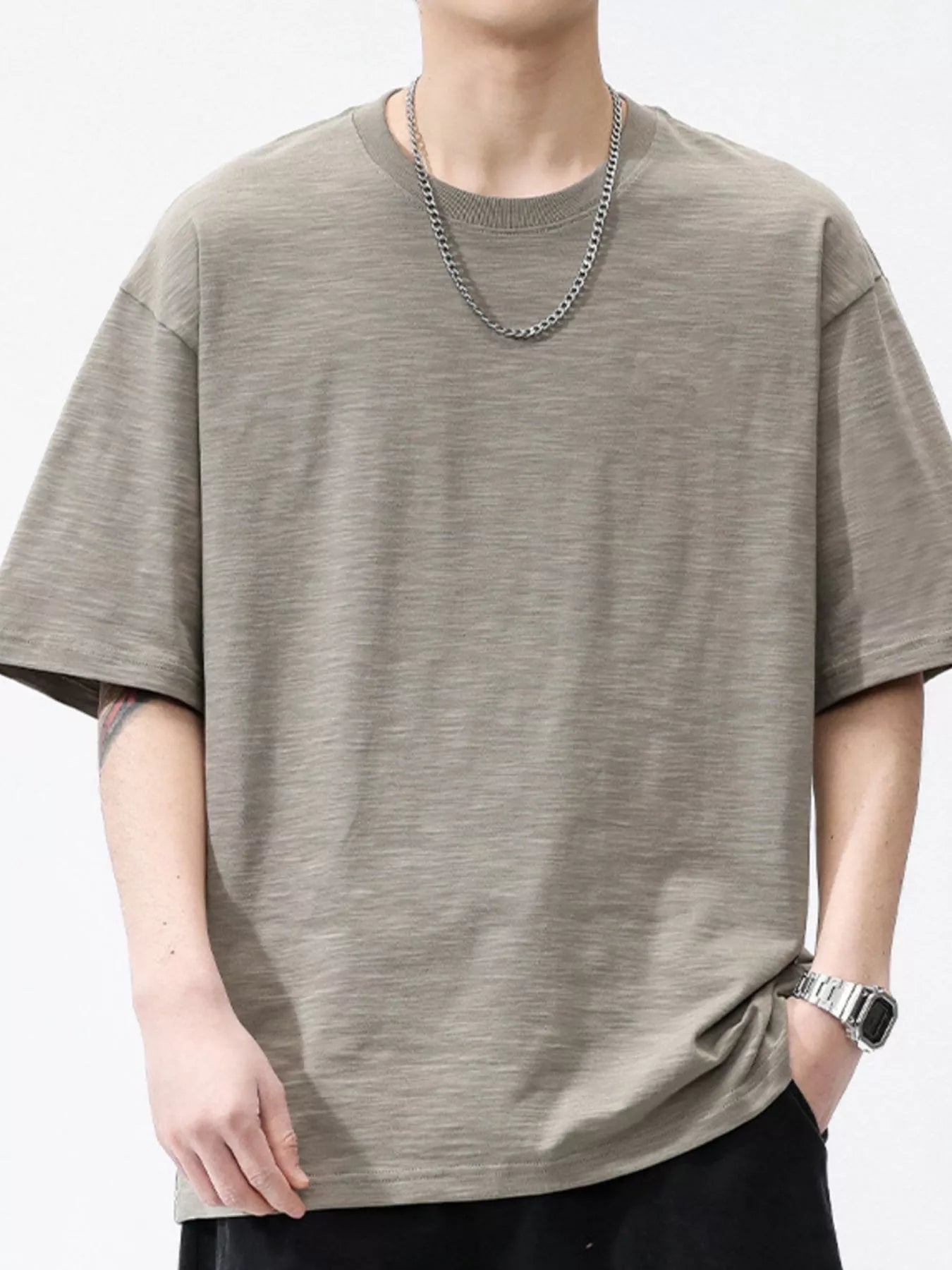 Men's Plus Size Casual Round Neck Short Sleeve T-Shirt