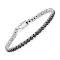 5.40 Carat Genuine Black Diamond .925 Sterling Silver Bracelet