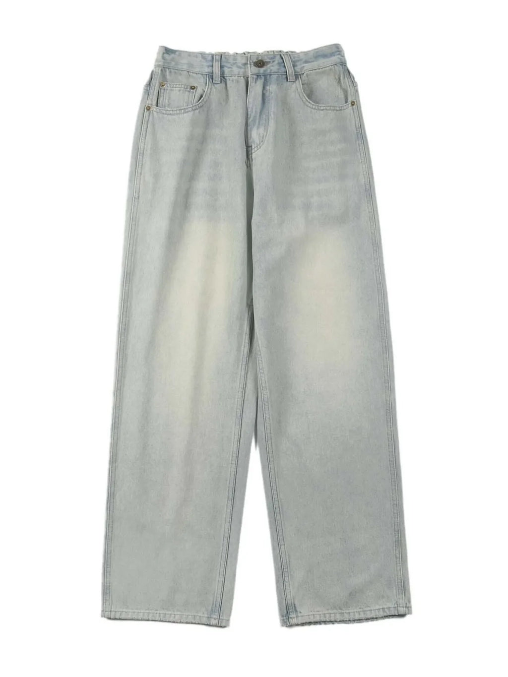 Men's Full Size Vintage Washed Wide Leg Relaxed Fit Jeans Plus Size