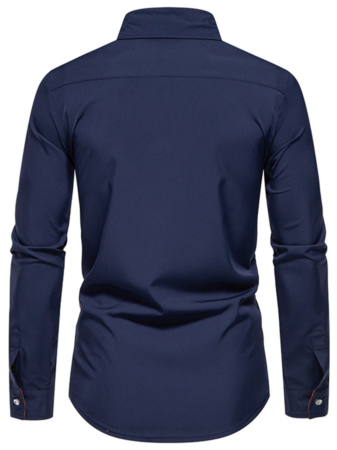 Men's Contrast Trim Button-Down Shirt