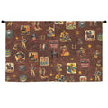 Baha Ranch Vintage Cowboy Collage Western Curtains 52" x 63" Made in America