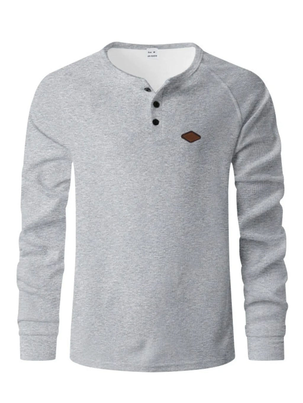 Men's Full Size Button Detail Long Sleeve T-Shirt Plus Size