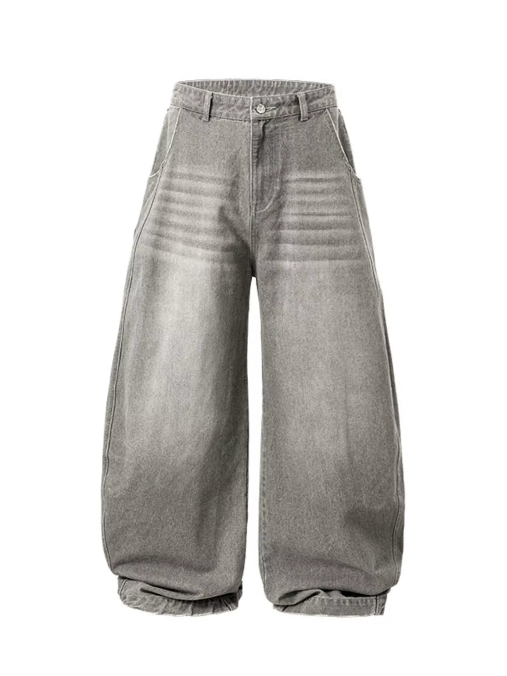 Men's Washed Wide Leg Jeans