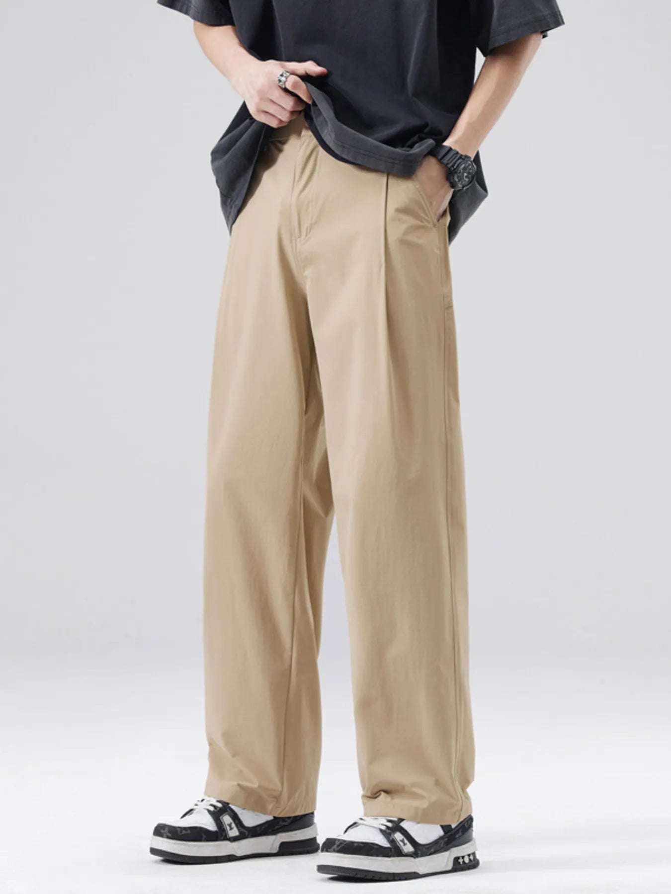 Men's Full Size Wide Leg Casual Pants Plus Size