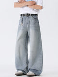 Men's Full Size Washed Wide Leg Jeans Plus Size