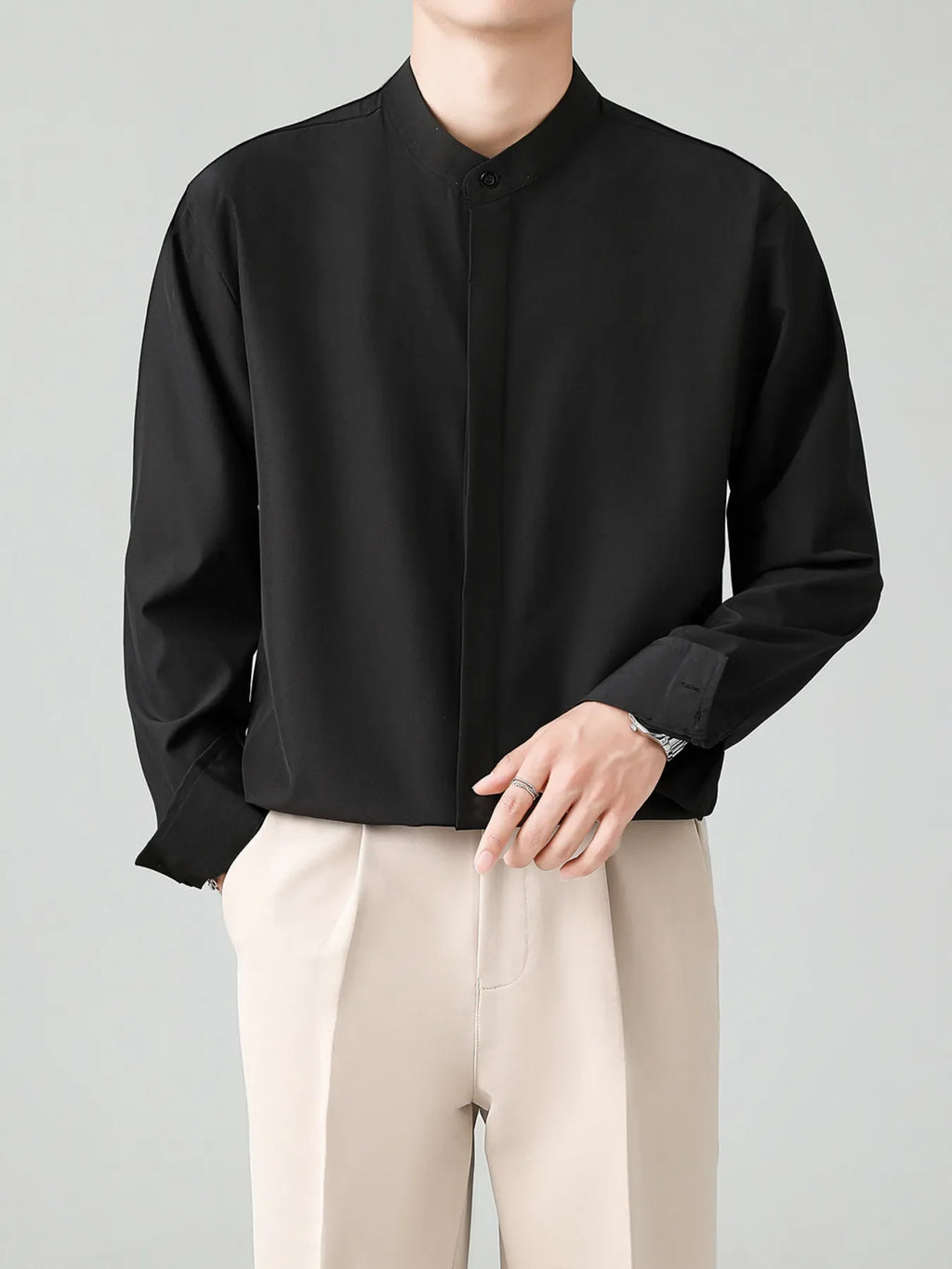 Men's Full Size Button Down Long Sleeve Shirt Plus Size