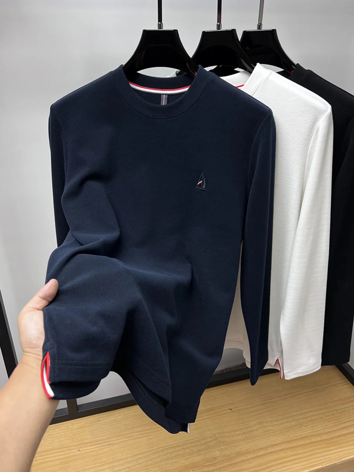 Men's Plus Size Round Neck Long Sleeve T-Shirt
