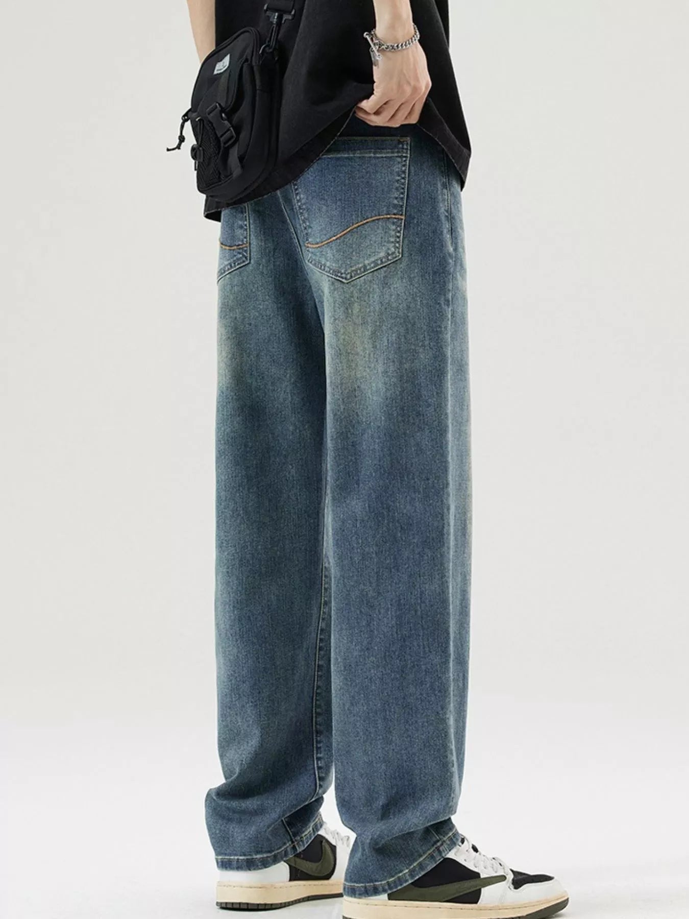 Men's Wash Loose Fit Jeans