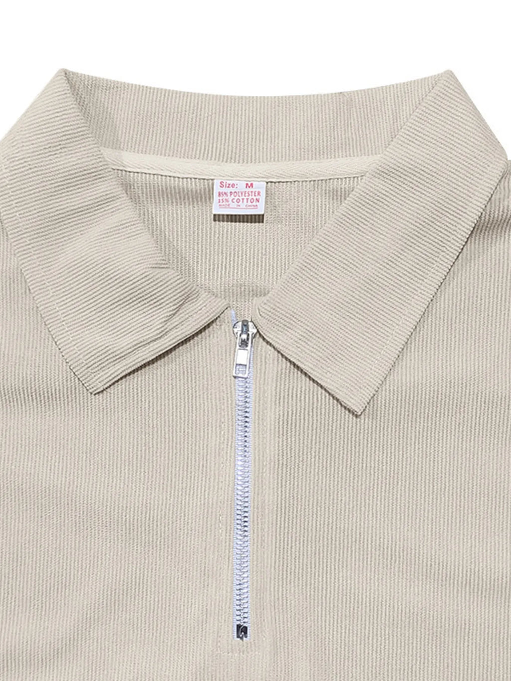 Men's Full Size Quarter Zip Short Sleeve Polo and Pants Set Plus Size