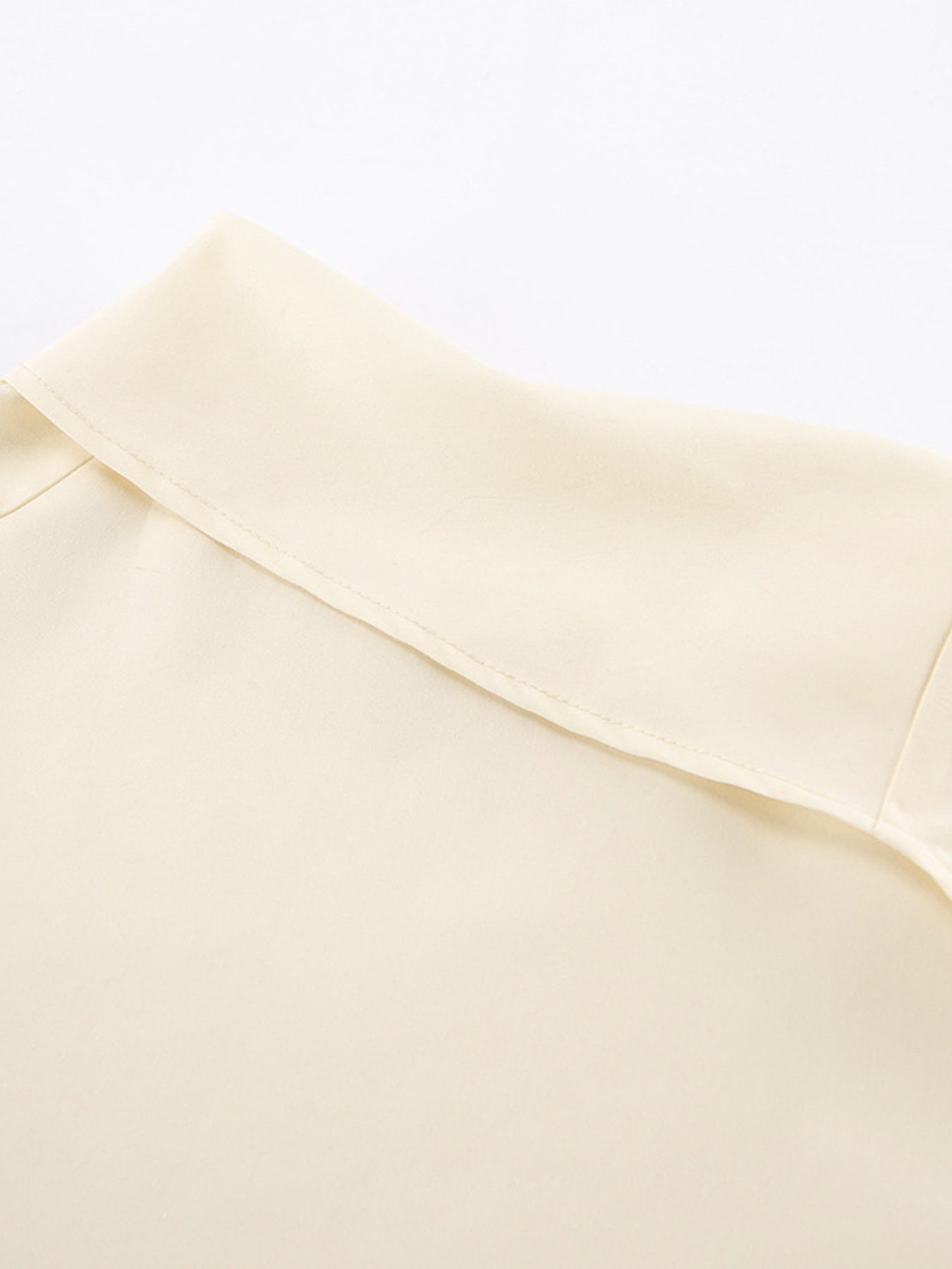 Asymmetrical High Collar Long Sleeve Blouse