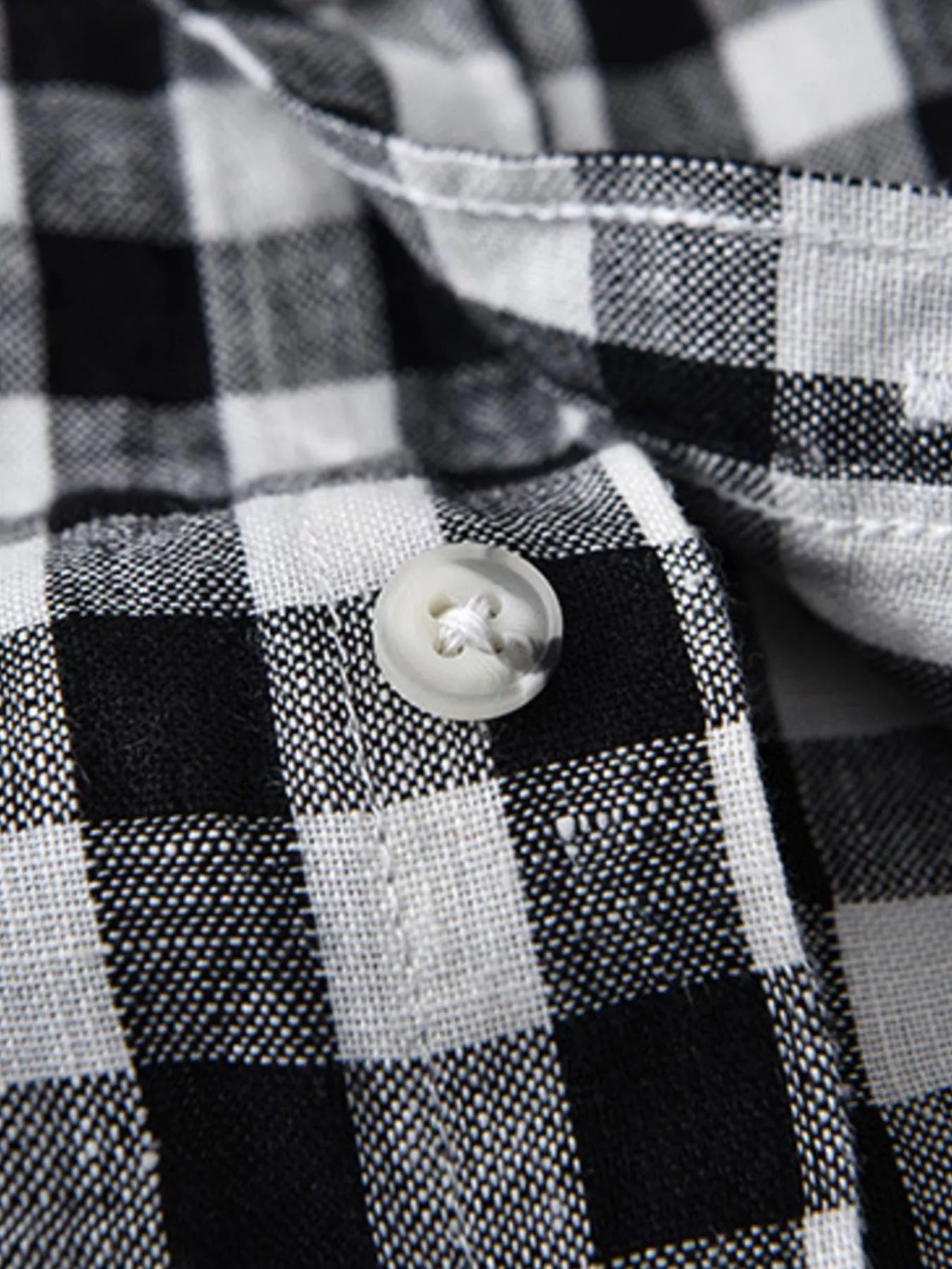 Men's Plus Size Plaid Button Up Short Sleeve Shirt