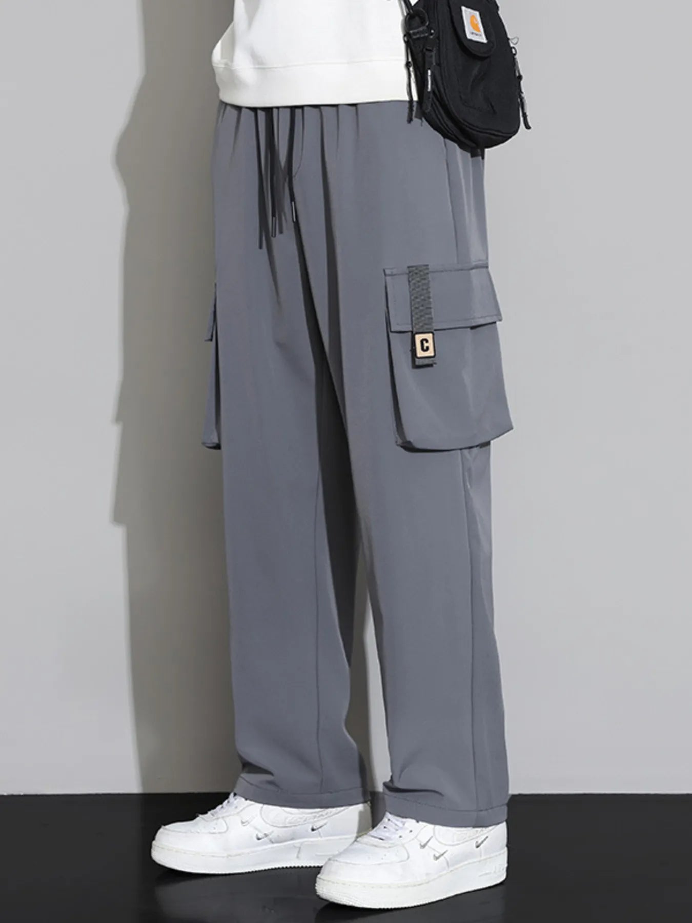 Men's Plus Size Wide Leg Cargo Pants