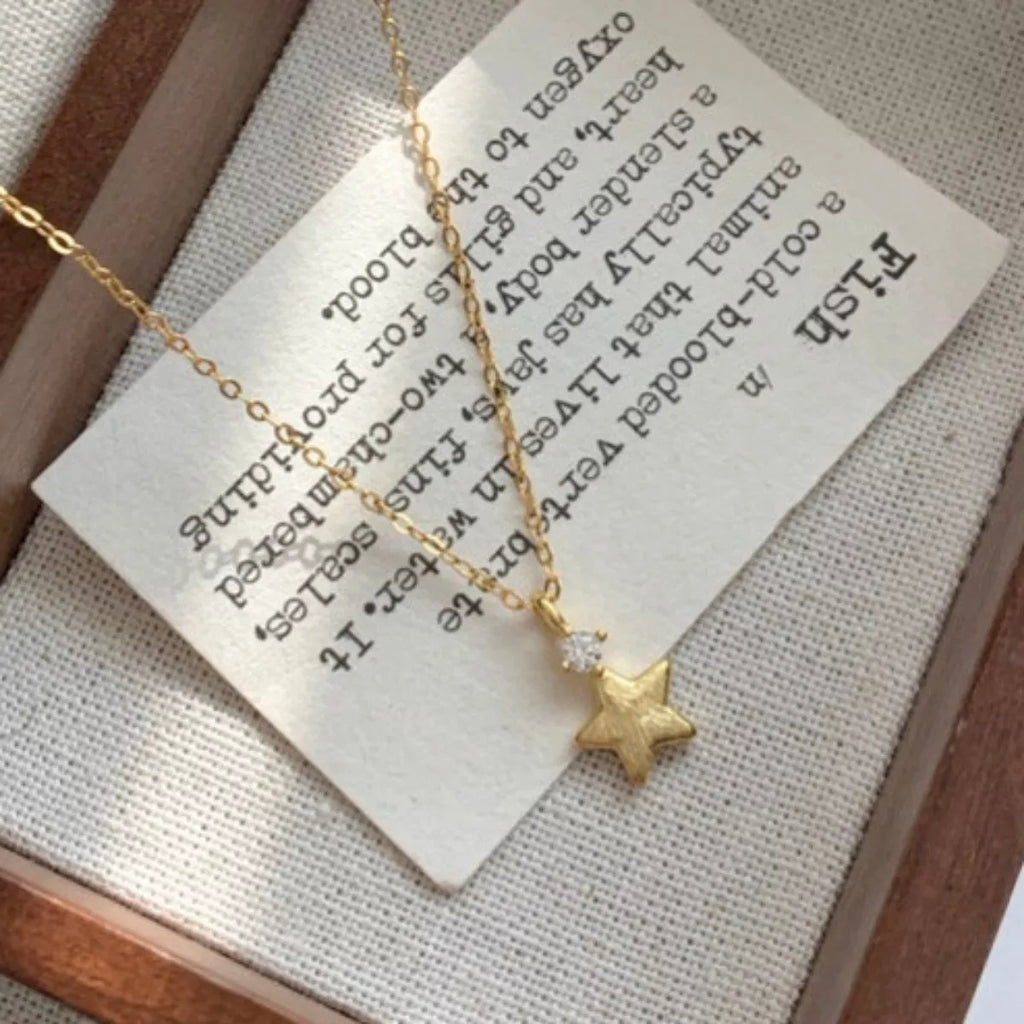 925 Sterling Silver Star Pendant Necklace