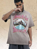 Men's Vintage Wash Graphic Round Neck T-Shirt