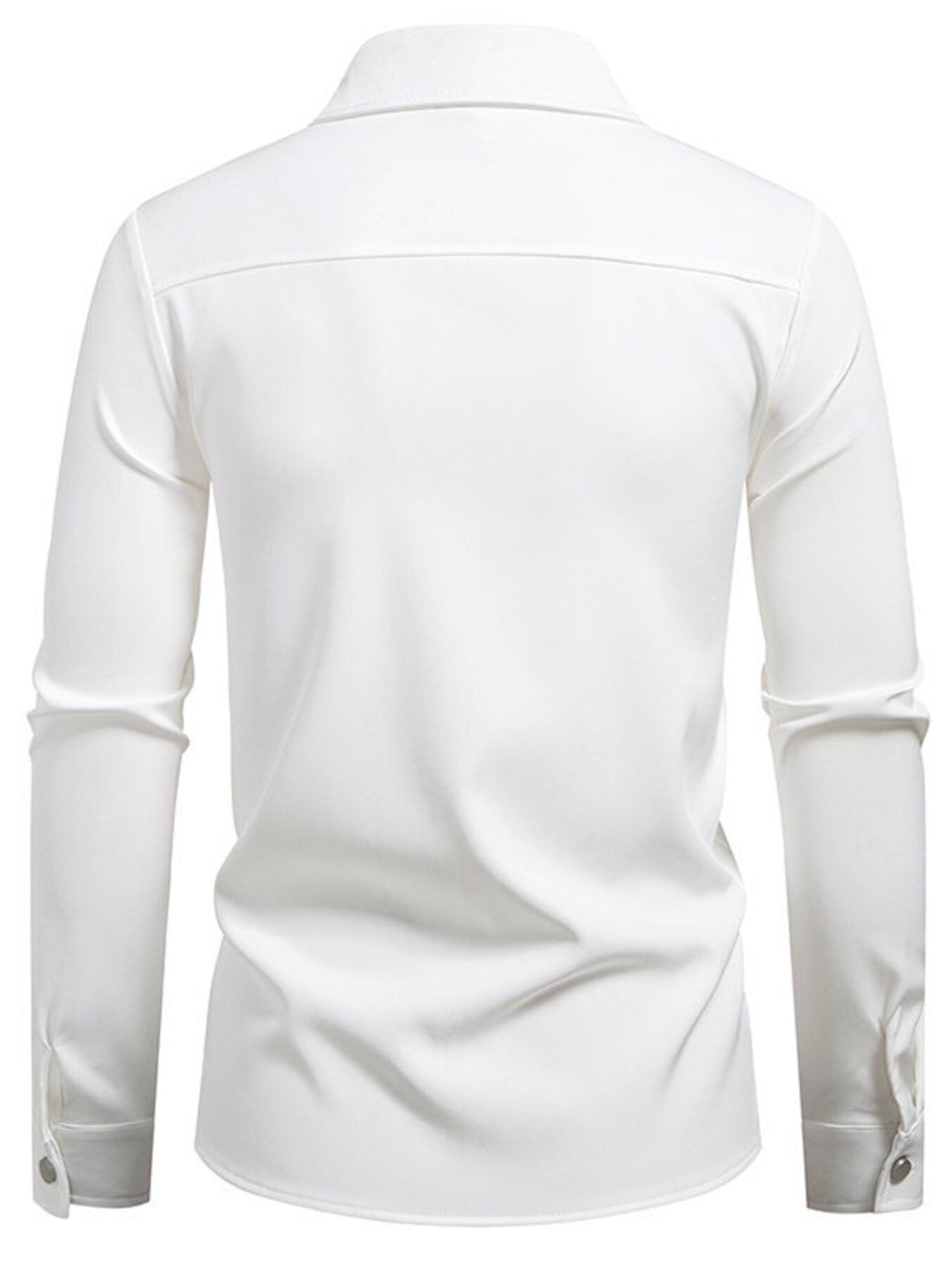 Men's Asymmetrical Button-Down Long Sleeve Shirt