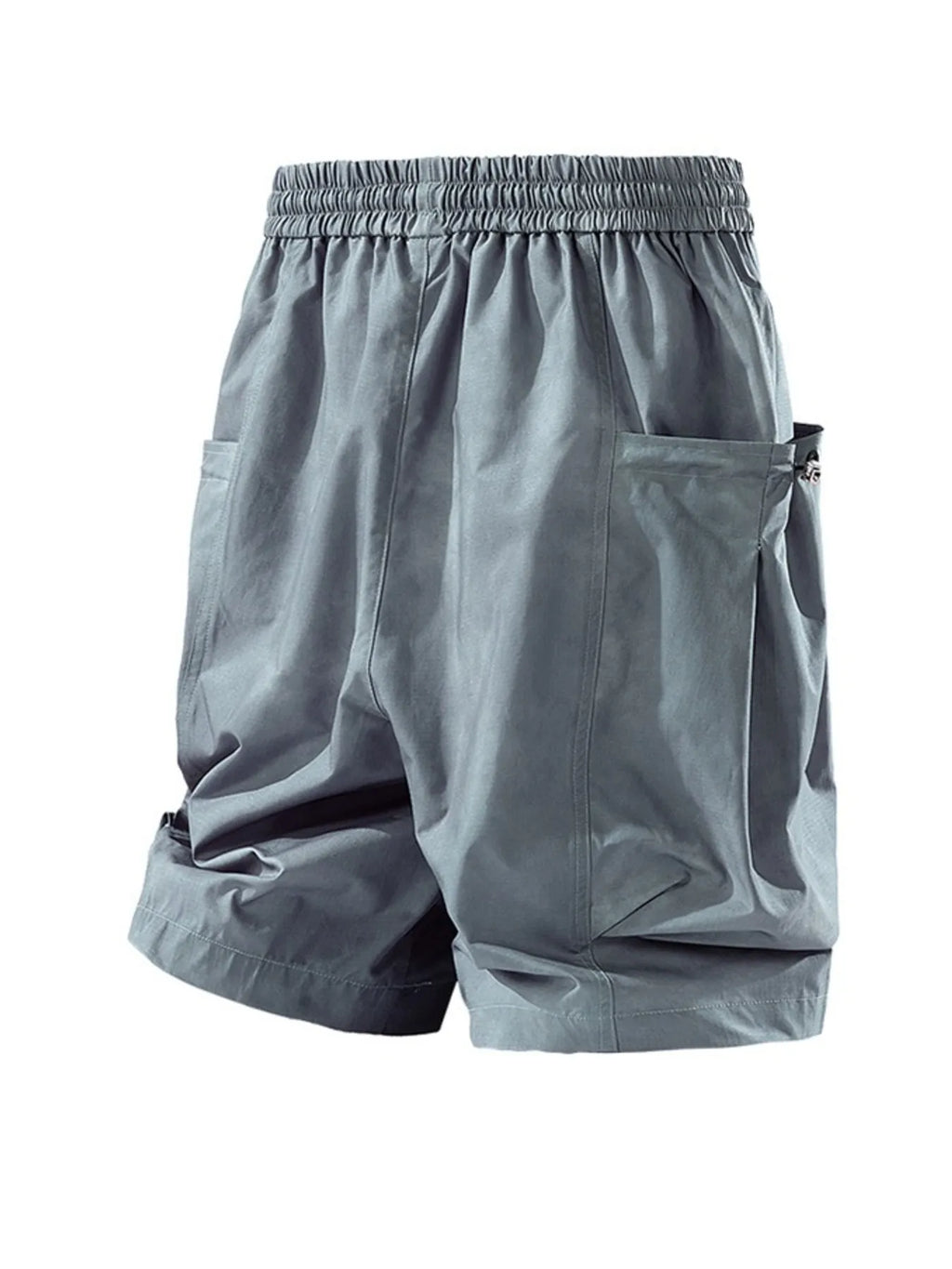 Men's Full Size Elastic Waist Cargo Shorts with Multi-Pockets Plus Size