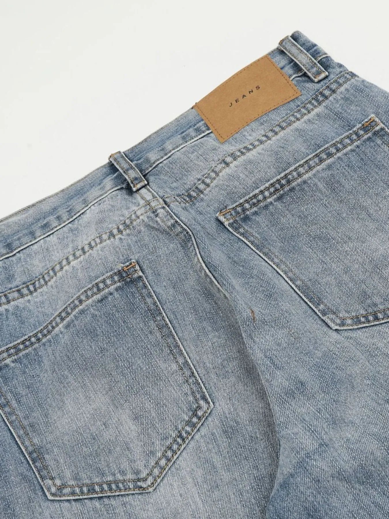 Men's Washed Wide Leg Relaxed Fit Jeans