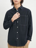 Men's Plus Size Button Up Long Sleeve Shirt