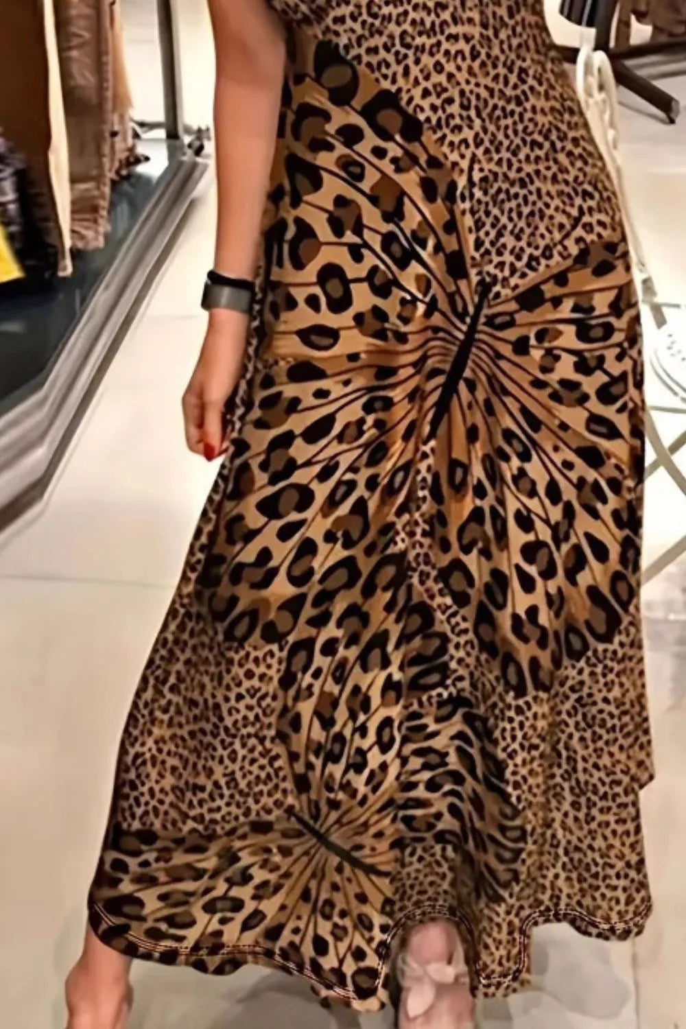 Butterfly Leopard Maxi Cami Dress