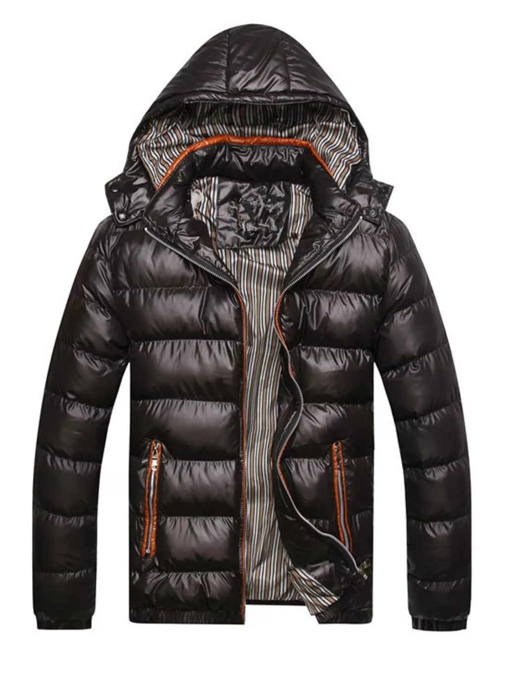 Men's Plus Size Lightweight Hooded Puffer Jacket