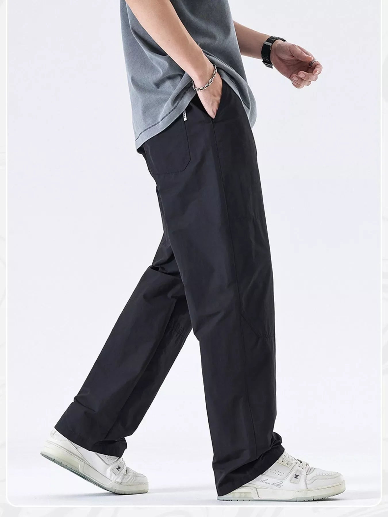 Men's Full Size Wide Leg Pants Plus Size