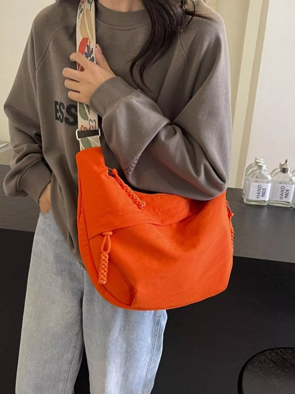 Adjustable Wide Strap Crossbody Bag