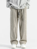 Men's Plus Size Casual Drawstring Wide Leg Pants
