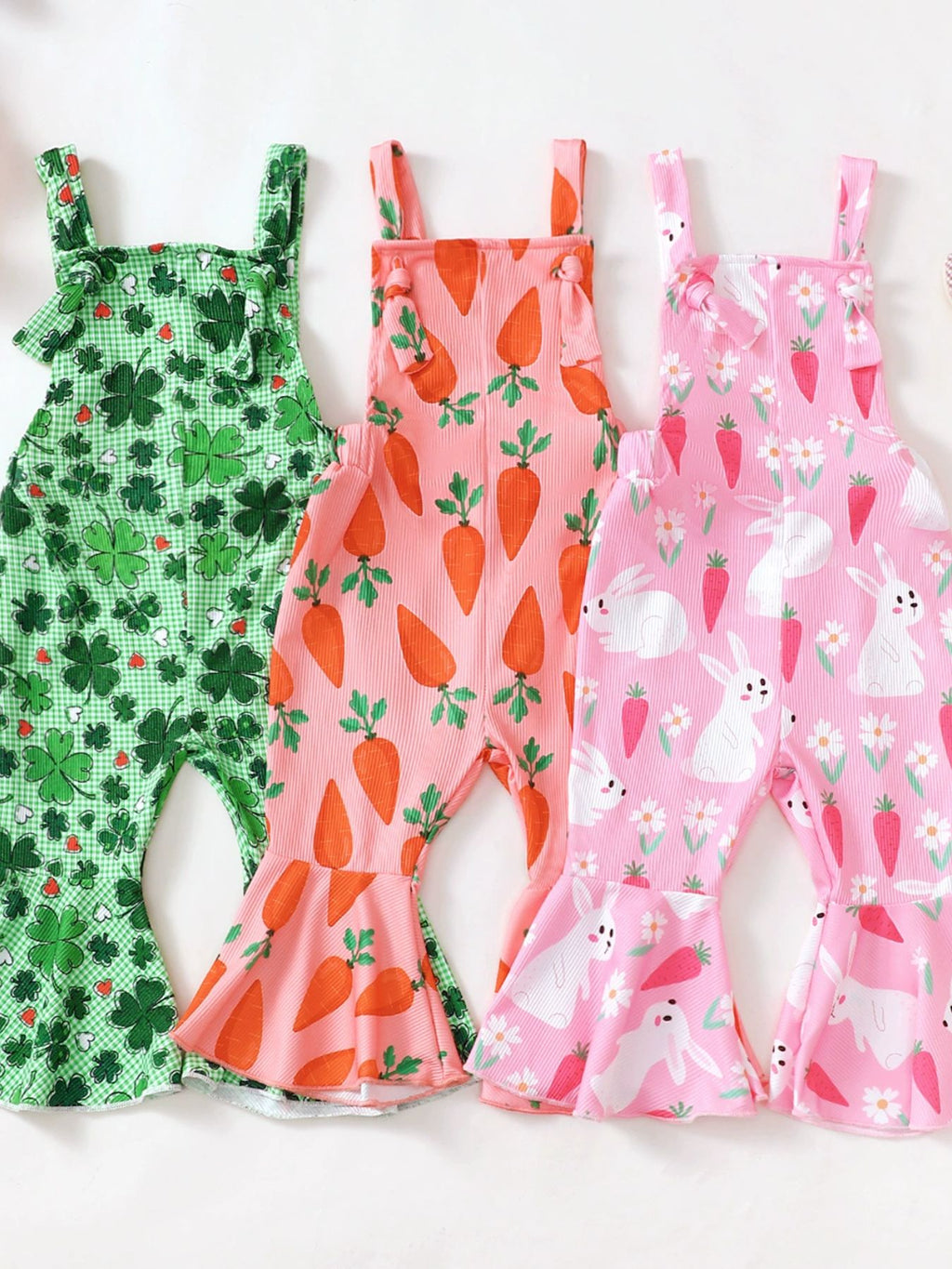 Children's Printed Flare Overalls