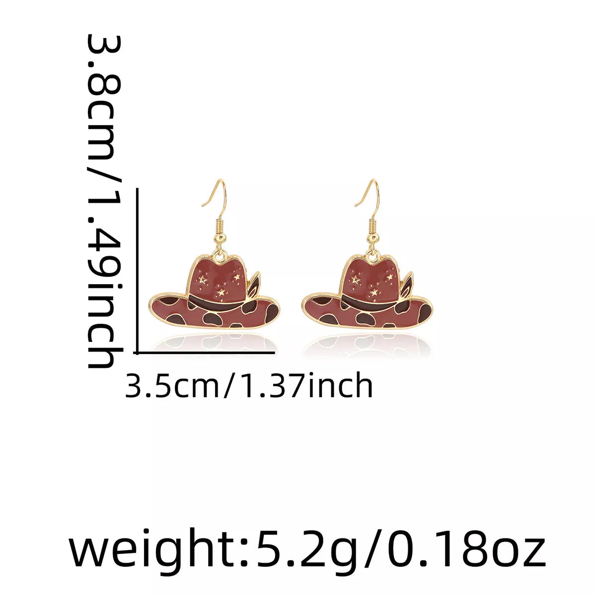 Cowboy Hat & Bottle Dangle Earrings