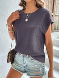 Round Neck Cap Sleeve T-Shirt