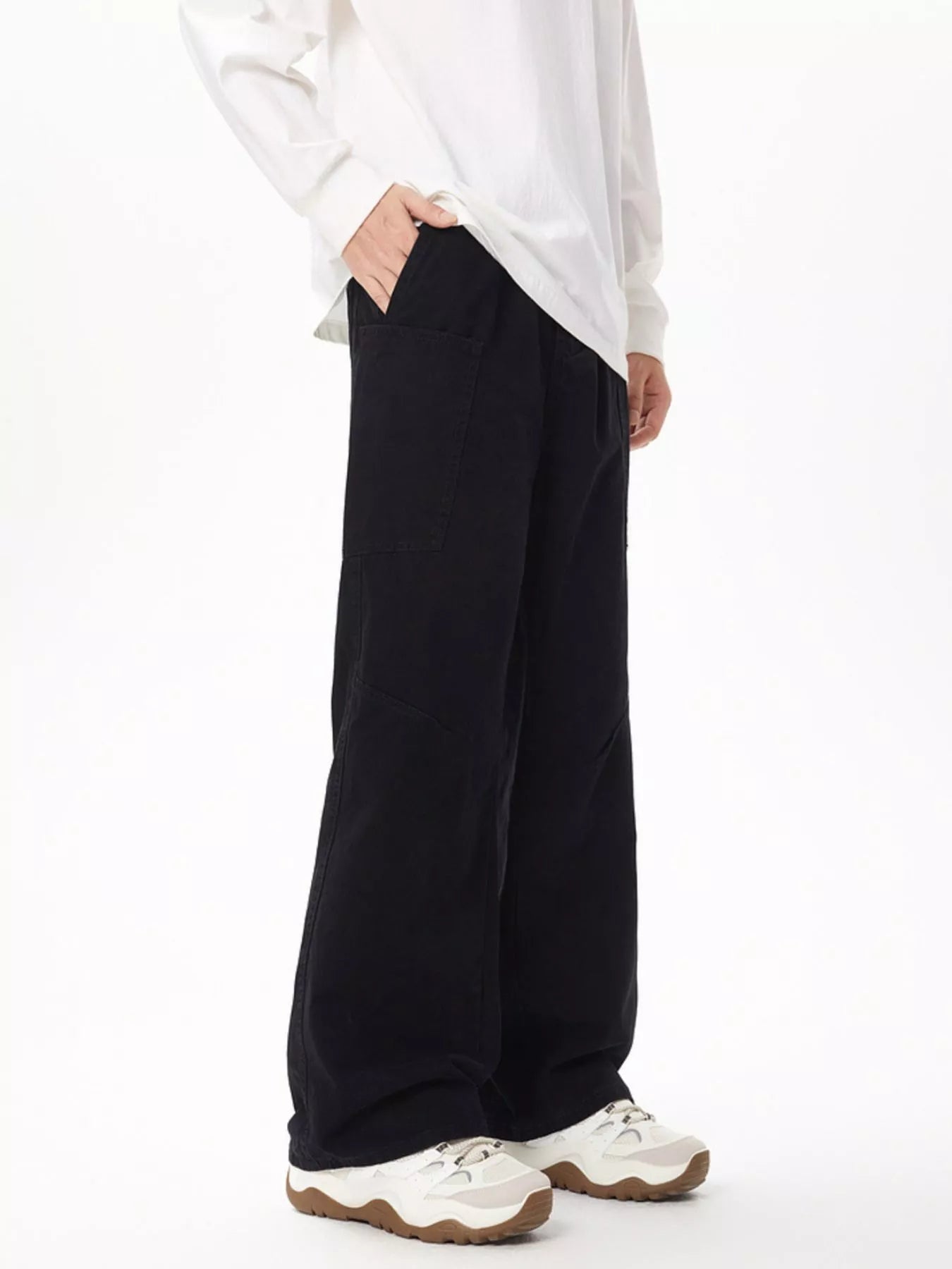 Men's Full Size Wide Leg Cargo Jeans Plus Size