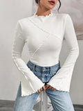 Lettuce Edge Flare Sleeve Top