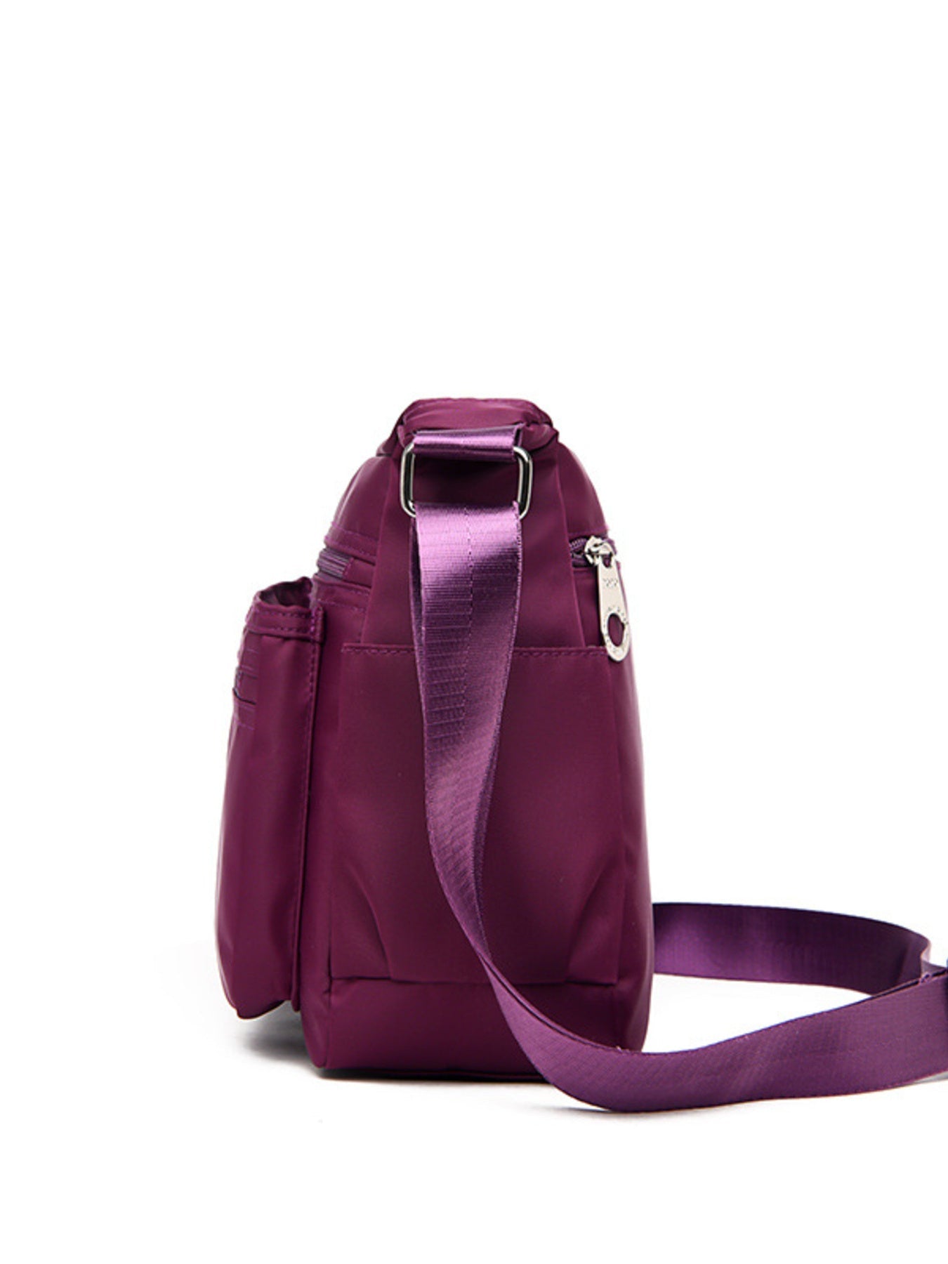Multi-Pocket Lightweight Nylon Crossbody Bag