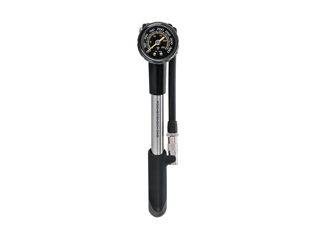 Topeak 360 PSI/24.8 Bar Pocket Shock DXG With Dial Gauge  Black/Silver