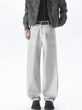 Men's Plus Size Wash Wide Leg Jeans