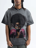 Men's Graphic Round Neck Short Sleeve T-Shirt