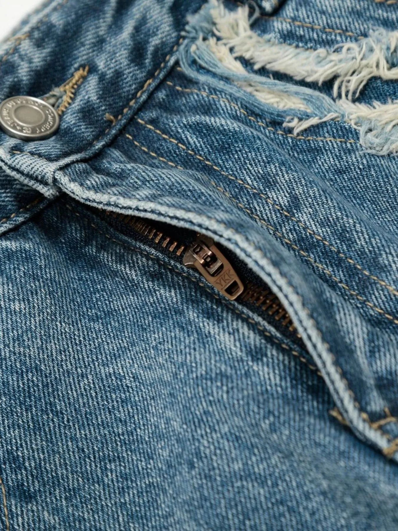 Men's Wide-Leg Vintage Wash Jeans