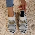 Leopard Round Toe Slip Ons