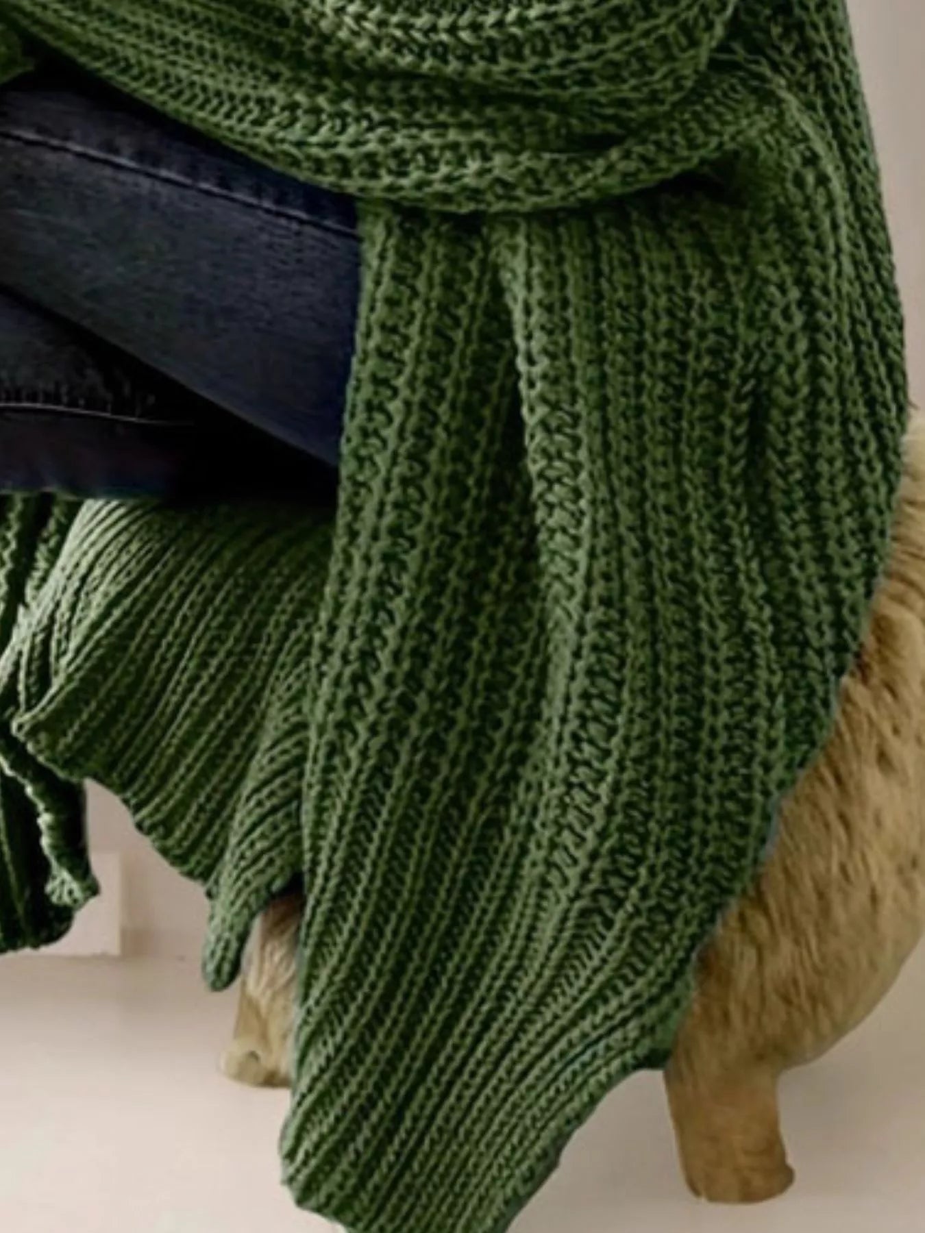 Chunky Knit Open Front Cardigan