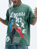Men's Vintage Graphic Print Oversized T-Shirt