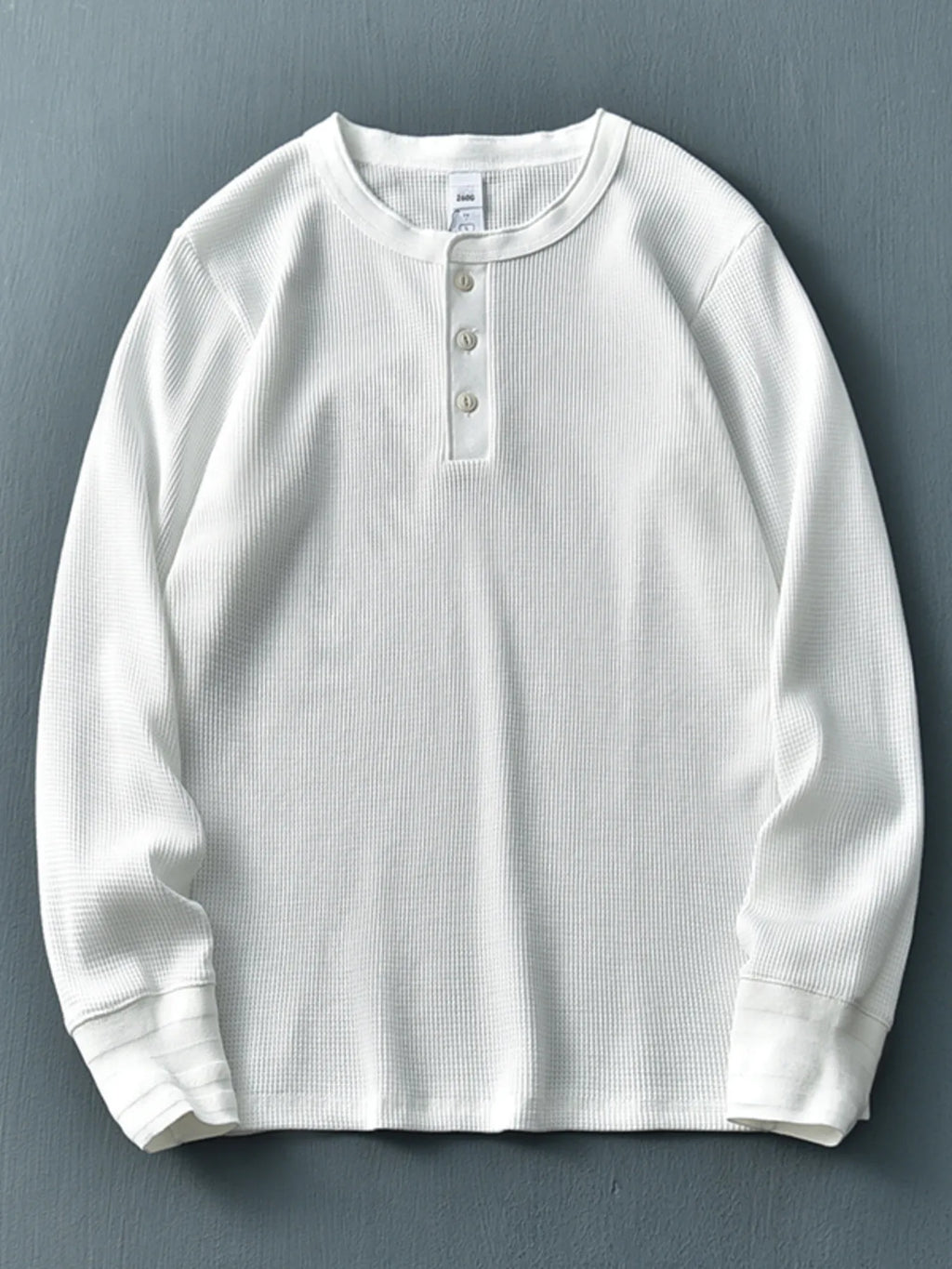 Men's Plus Size Button Detail Long Sleeve T-Shirt