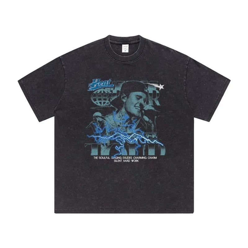Men's Graphic Round Neck Short Sleeve T-Shirt