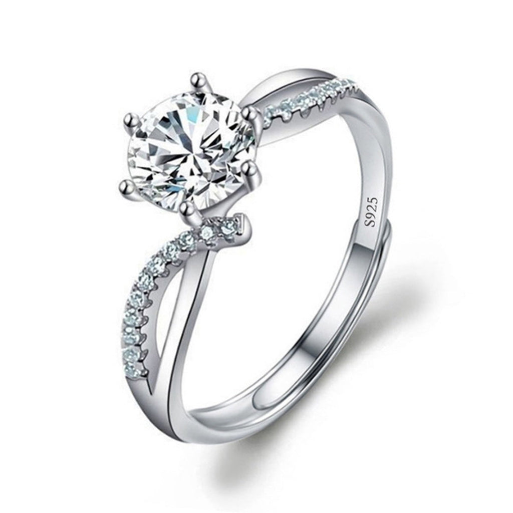 1 Carat Moissanite 925 Sterling Silver Ring