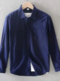 Men's Plus Size Button Up Long Sleeve Shirt