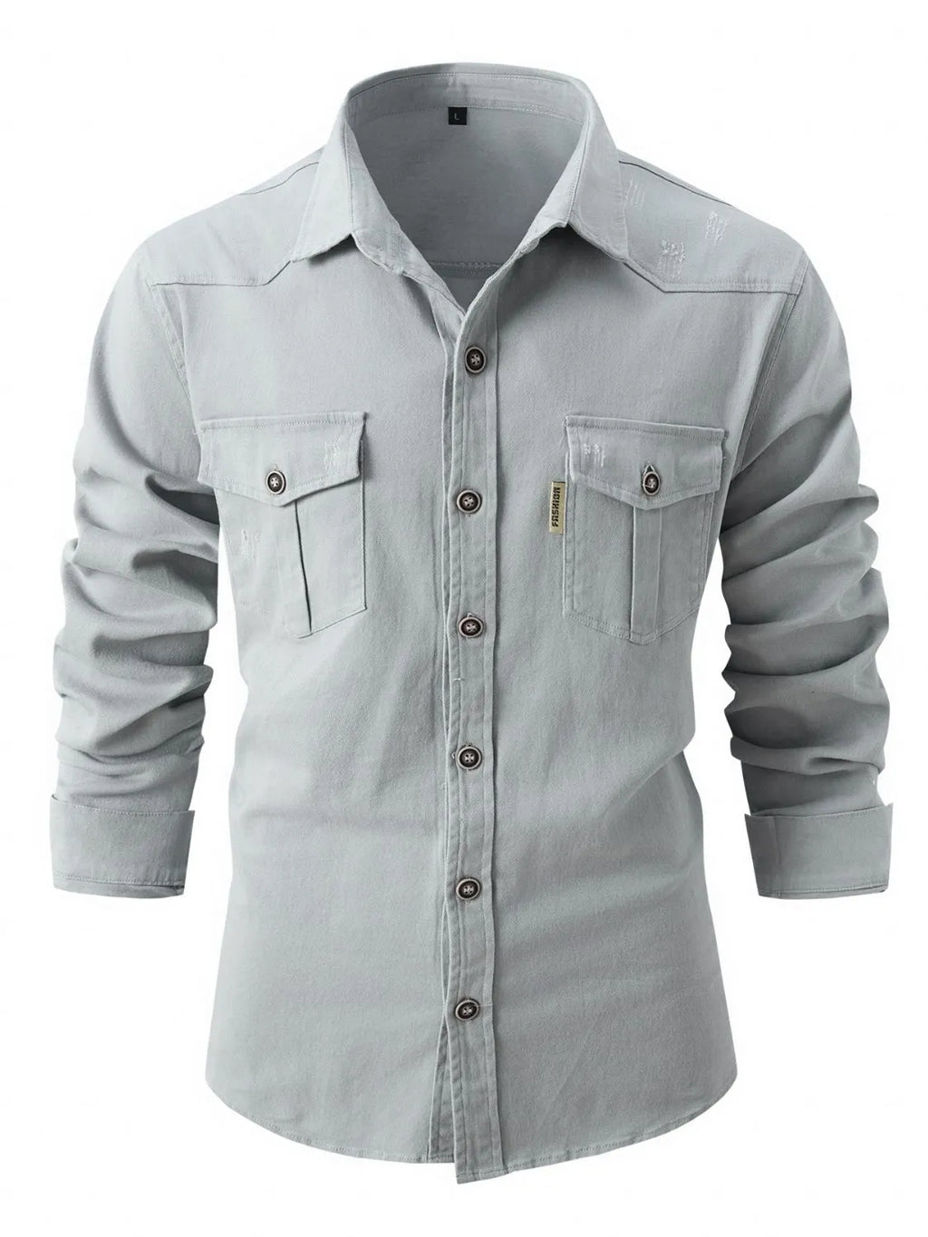 Men's Full Size Button Up Long Sleeve Shirt Plus Size