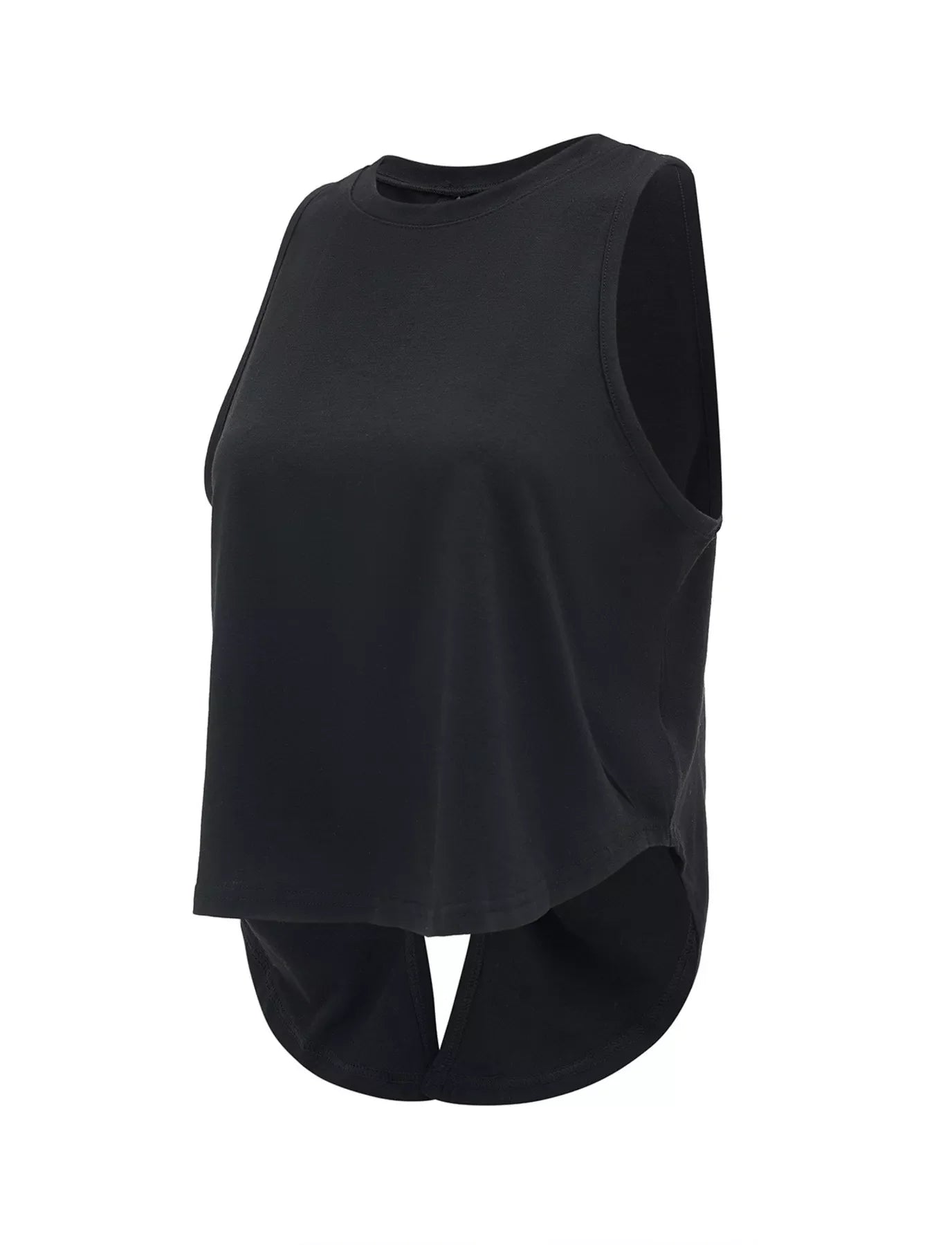 Cutout Back Round Neck Active Tank