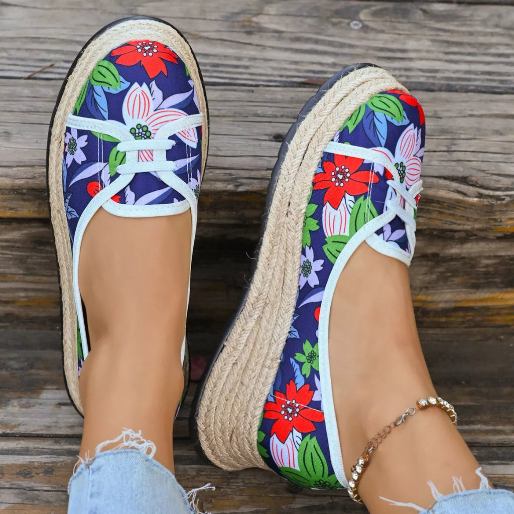 Round Toe Platform Slip-Ons